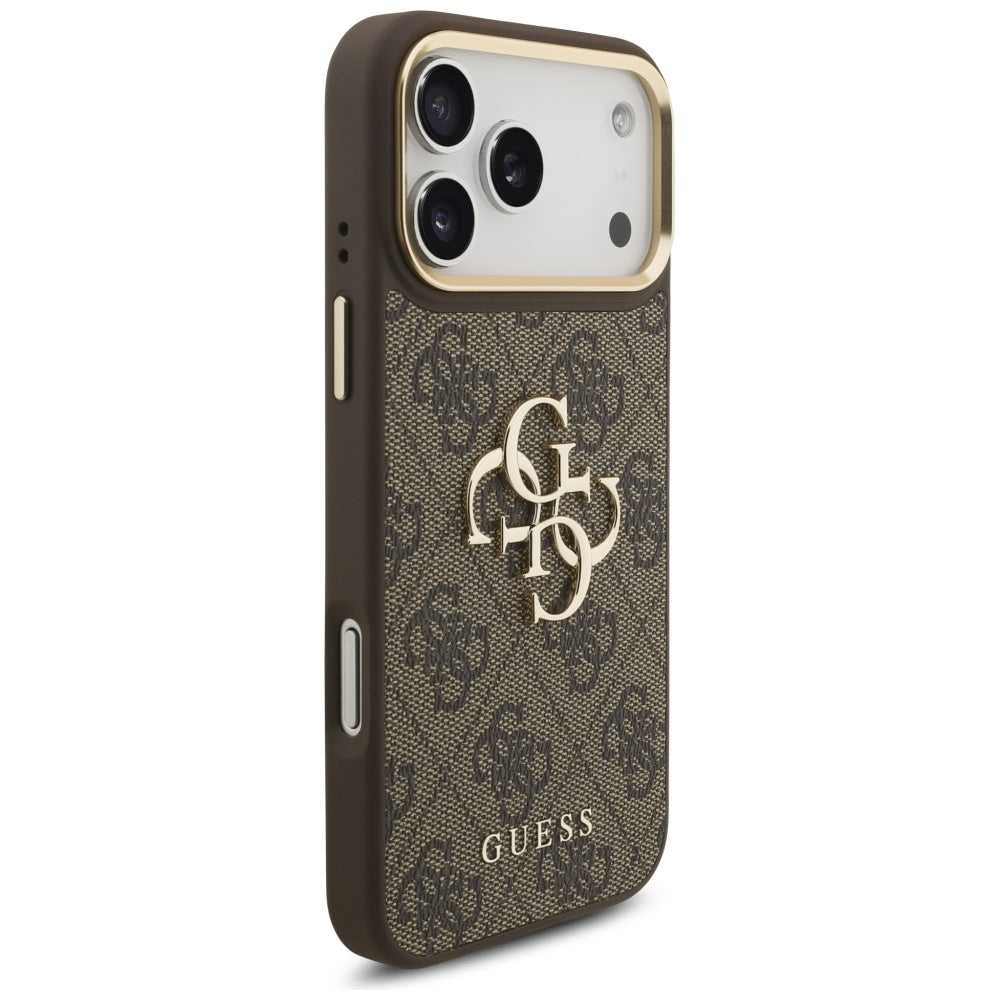 Case for Apple iPhone 17 Pro Max, Guess, Big 4G Classic Logo with Big Strap, Brown