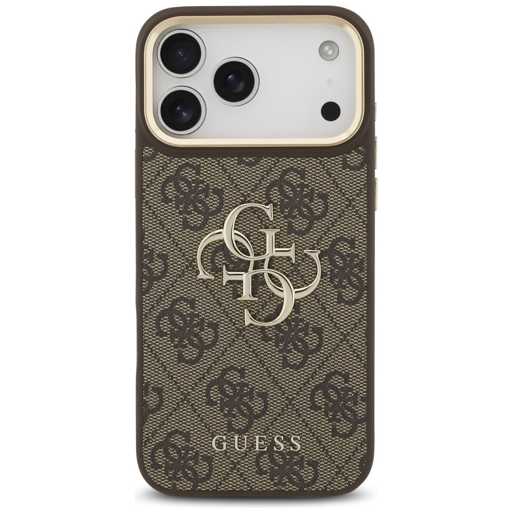 Case for Apple iPhone 17 Pro Max, Guess, Big 4G Classic Logo with Big Strap, Brown