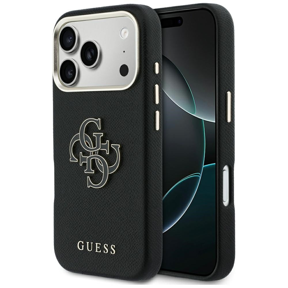 Puzdro pre Apple iPhone 17 Pro Max, Guess, Resin Logo, Čierne