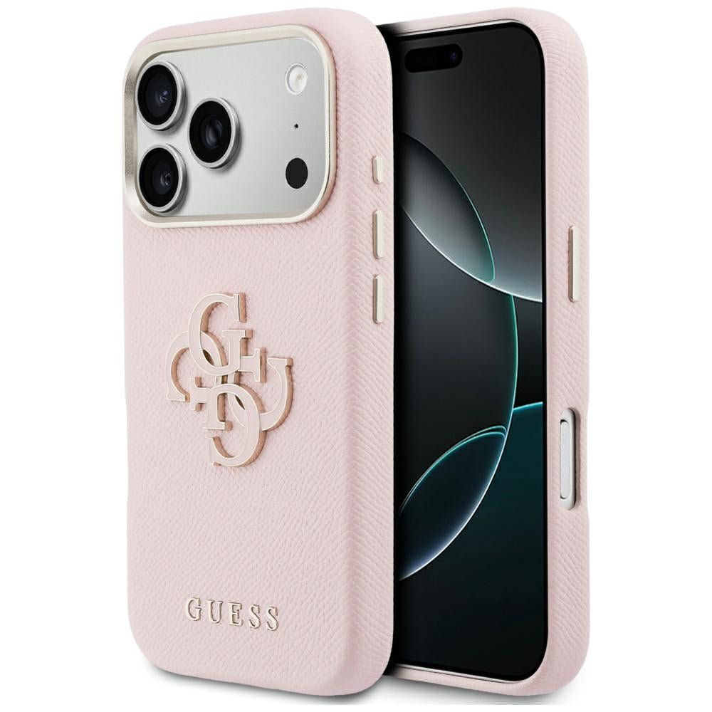 Puzdro pre Apple iPhone 17 Pro Max, Guess, Resin Logo, Ružové