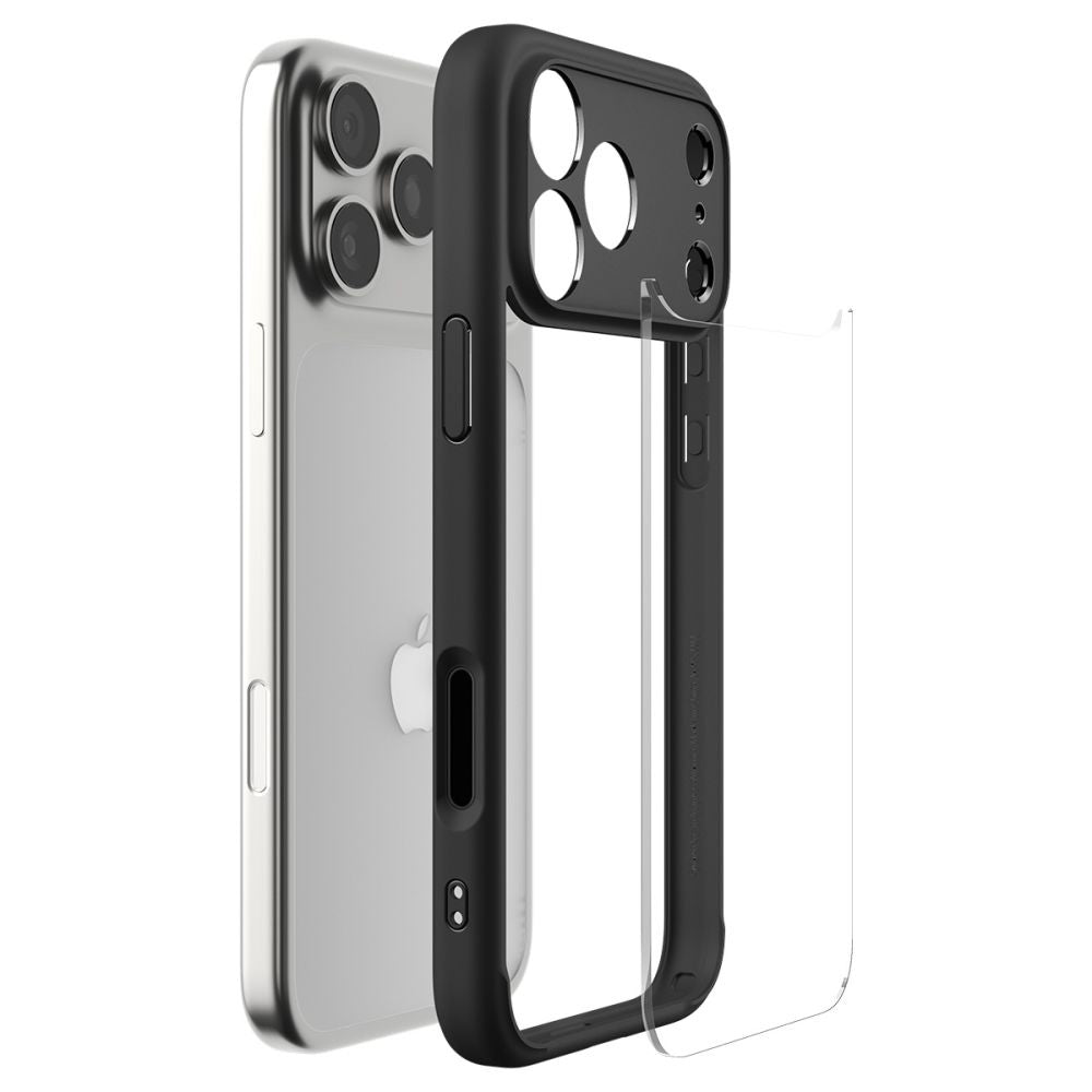 Puzdro pre Apple iPhone 17 Pro, Spigen, Ultra Hybrid, Matná Čierna ACS10343