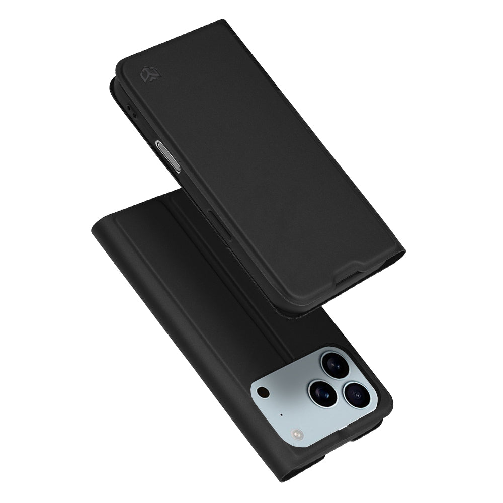 Case for Apple iPhone 17 Pro, Techsuit, Magskin Book, Black