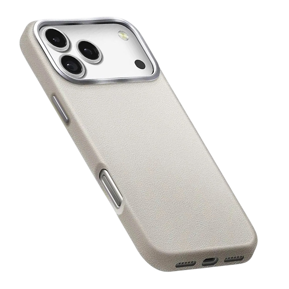 Puzdro pre Apple iPhone 17 Pro, UNIQ, Lyden Leatherette, Sivé