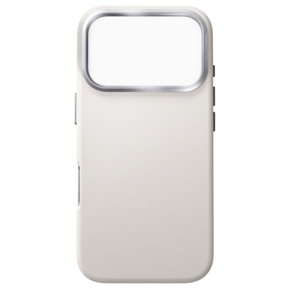 Puzdro pre Apple iPhone 17 Pro, UNIQ, Lyden Leatherette, Sivé