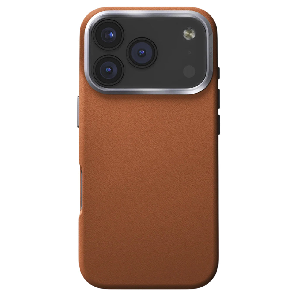 Puzdro pre Apple iPhone 17 Pro, UNIQ, Lyden Leatherette, Hnedé