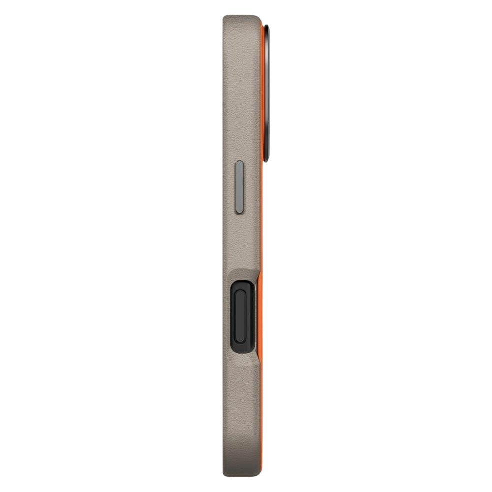 Puzdro pre Apple iPhone 17 Pro, UNIQ, Lyden Leatherette, Oranžovo-Bežové