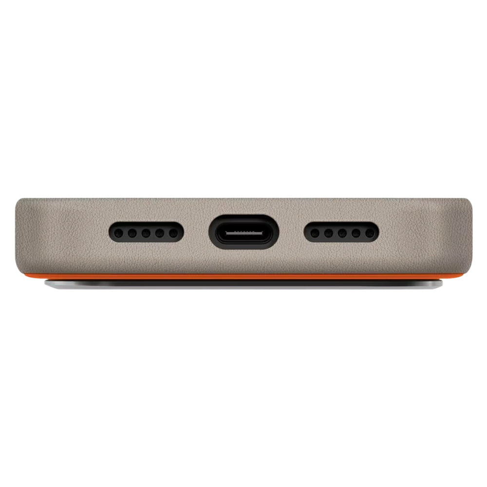 Puzdro pre Apple iPhone 17 Pro, UNIQ, Lyden Leatherette, Oranžovo-Bežové