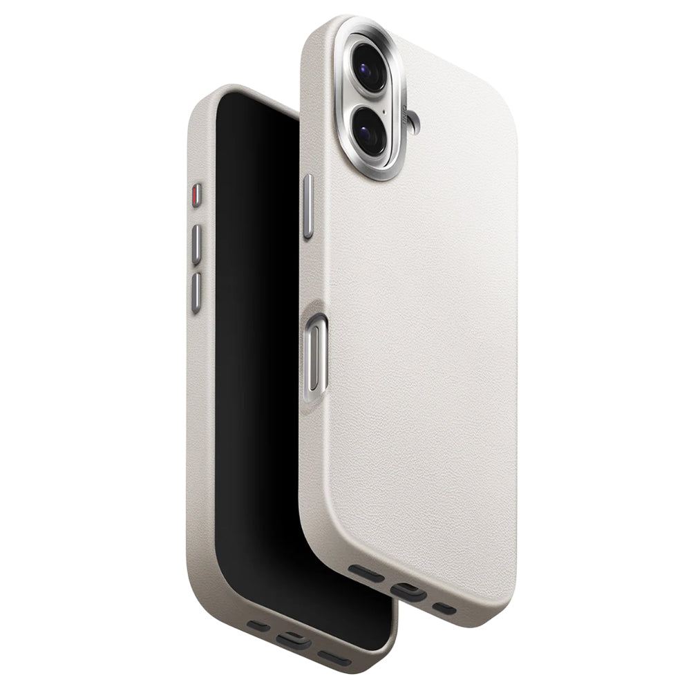 Puzdro pre Apple iPhone 17, UNIQ, Lyden Leatherette, Sivá