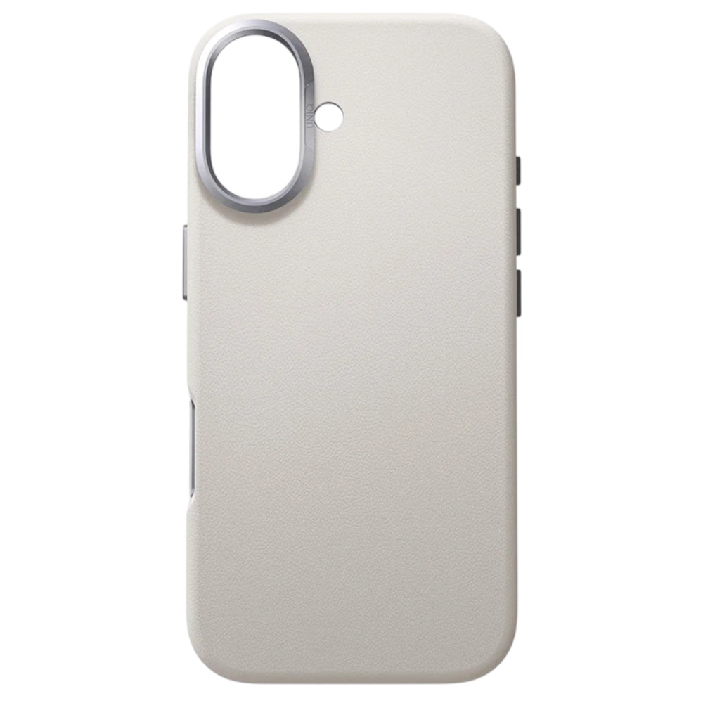 Puzdro pre Apple iPhone 17, UNIQ, Lyden Leatherette, Sivá
