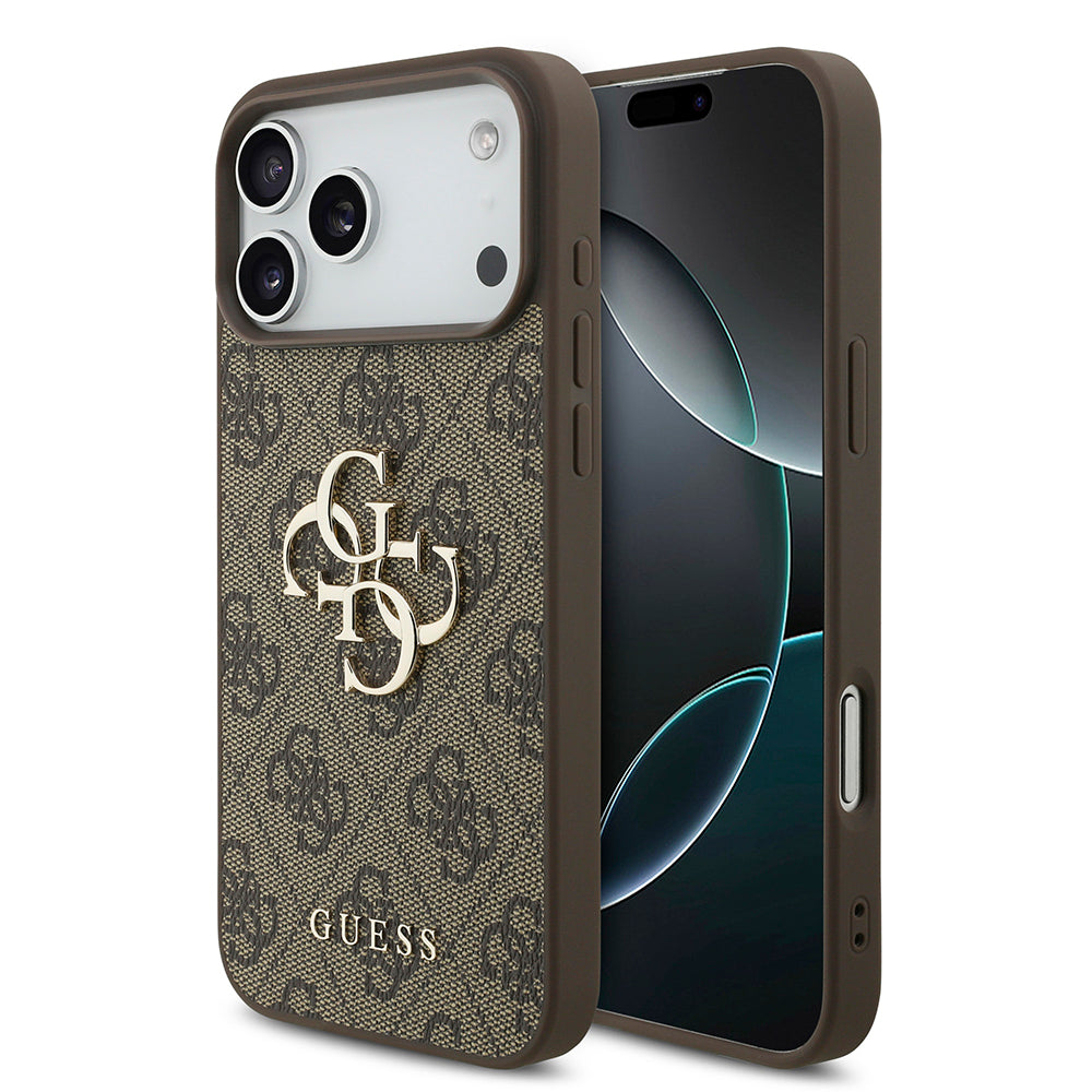 Puzdro pre Apple iPhone 18 Pro / 17 Pro, Guess, 4G Big Logo, Hnedé