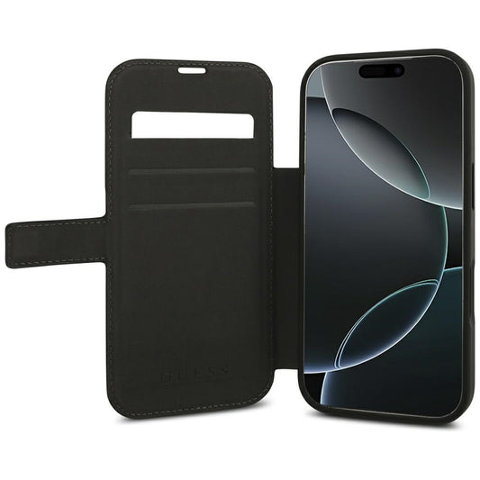 Puzdro pre Apple iPhone 18 Pro / 17 Pro, Guess, 4G kovové logo, čierne