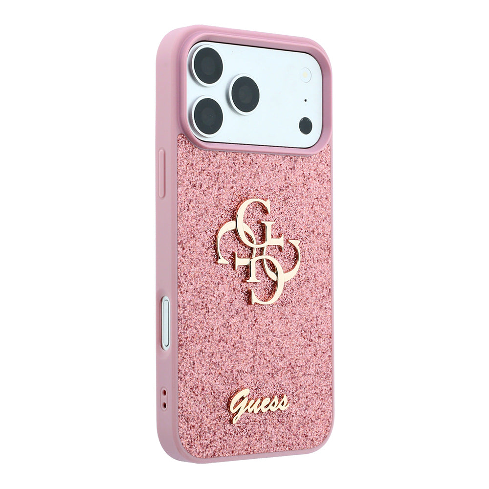 Puzdro pre Apple iPhone 18 Pro / 17 Pro, Guess, Fixed Glitter Big 4G, Ružové