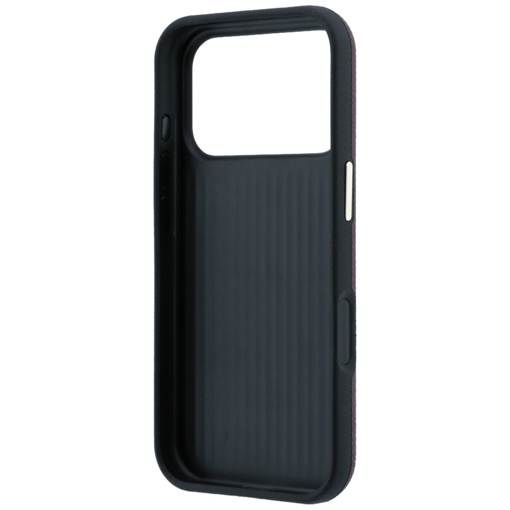 Puzdro pre Apple iPhone 18 Pro / 17 Pro, Guess, Štruktúrované veľké živicové logo, Bordové