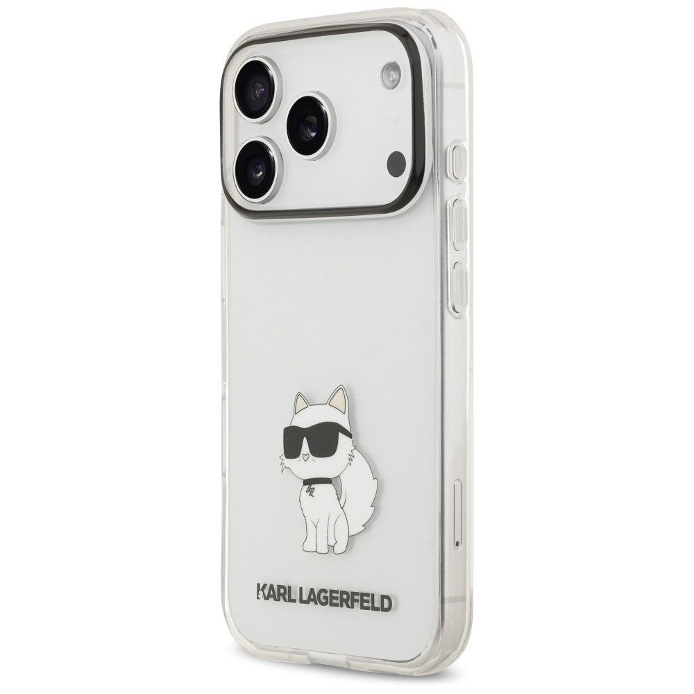 Puzdro na Apple iPhone 18 Pro / 17 Pro, Karl Lagerfeld, IML Choupette NFT, priehľadné