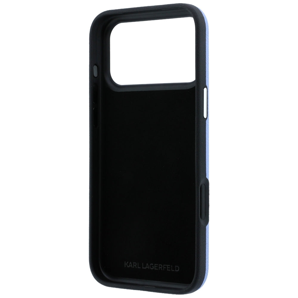Case for Apple iPhone 18 Pro / 17 Pro, Karl Lagerfeld, Smooth Big Resin Signature Logo, Blue