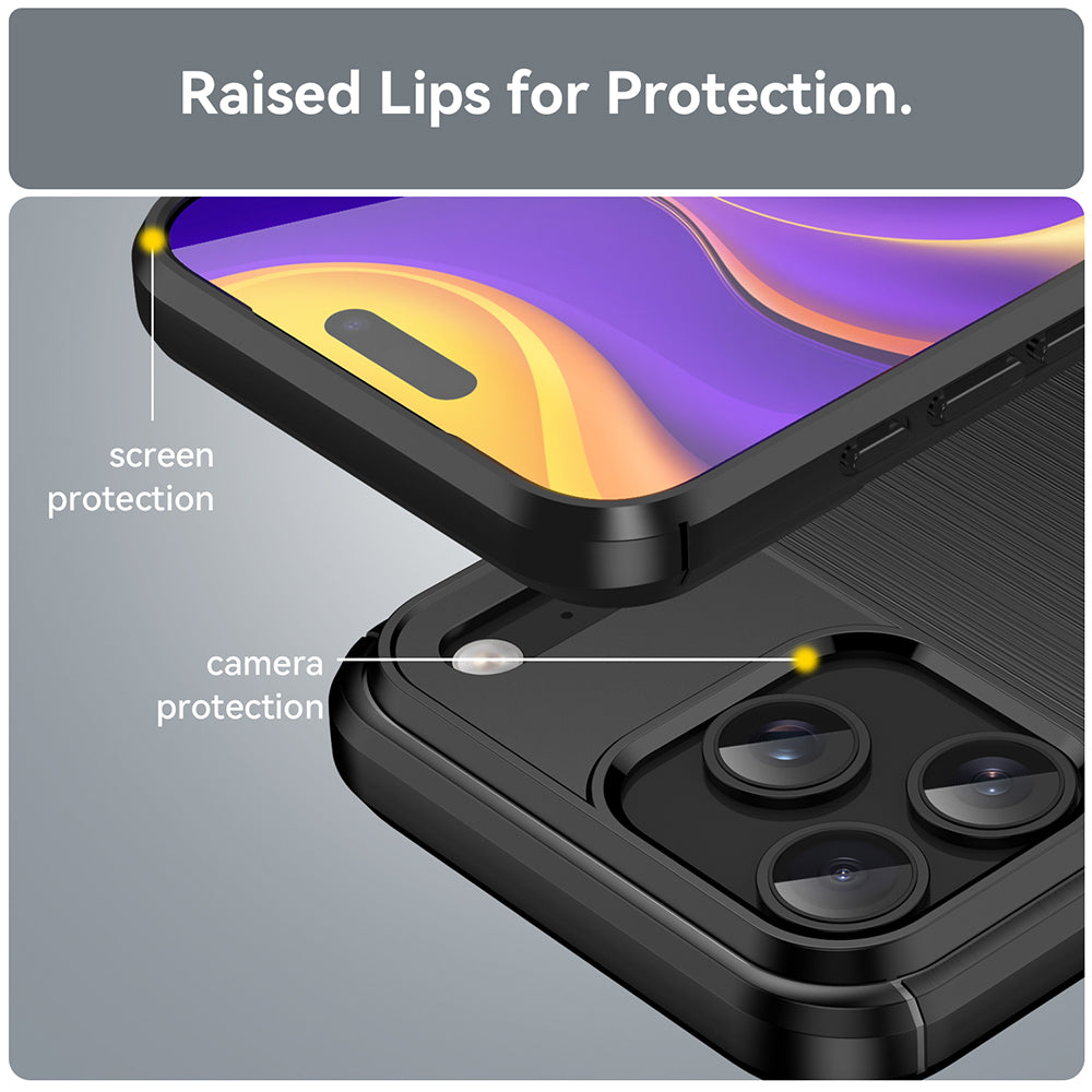 Puzdro pre Apple iPhone 18 Pro / 17 Pro, Techsuit, Karbón, Čierne