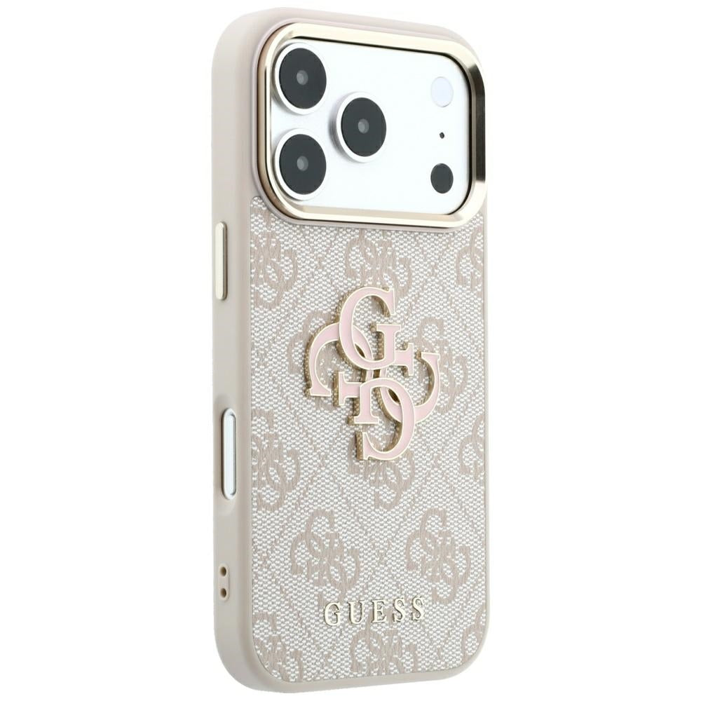 Puzdro pre Apple iPhone 18 Pro Max / 17 Pro Max, Guess, 4G veľké živicové logo, ružové