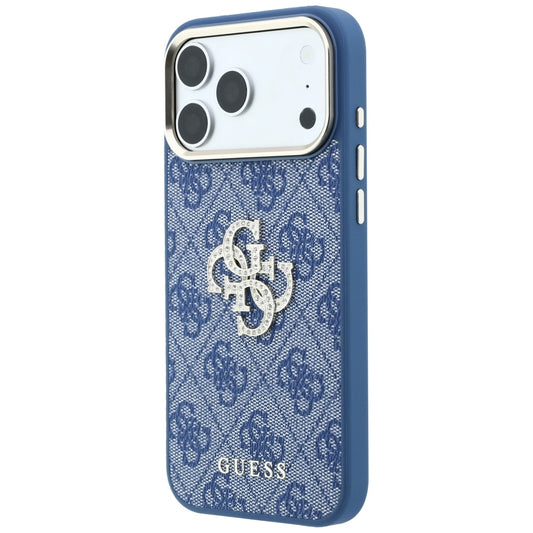 Puzdro pre Apple iPhone 18 Pro Max / 17 Pro Max, Guess, 4G Big Strass Logo, Modré