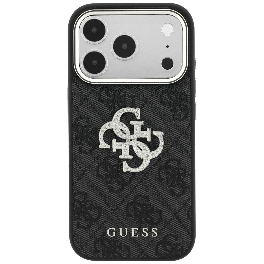 Puzdro pre Apple iPhone 18 Pro Max / 17 Pro Max, Guess, 4G Big Strass Logo, Čierne