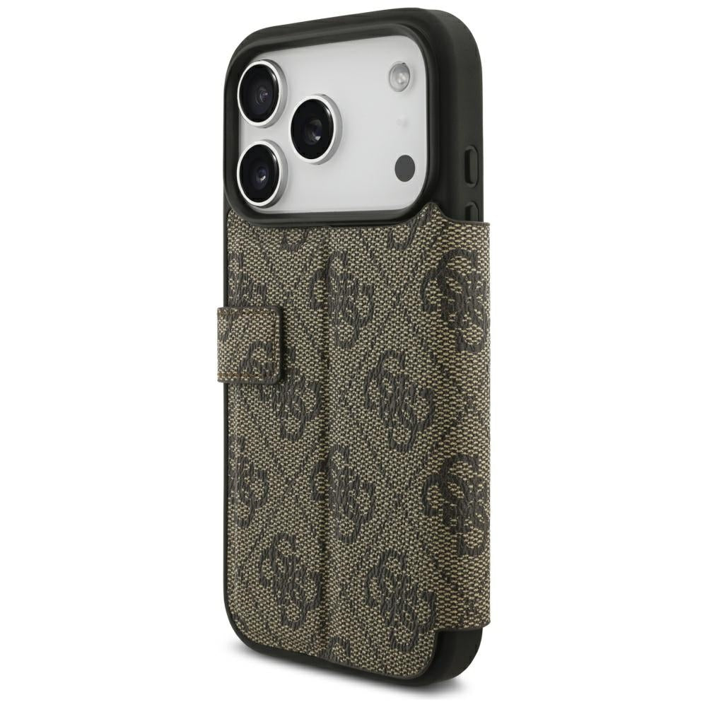 Puzdro pre Apple iPhone 18 Pro Max / 17 Pro Max, Guess, 4G kovové logo, hnedé