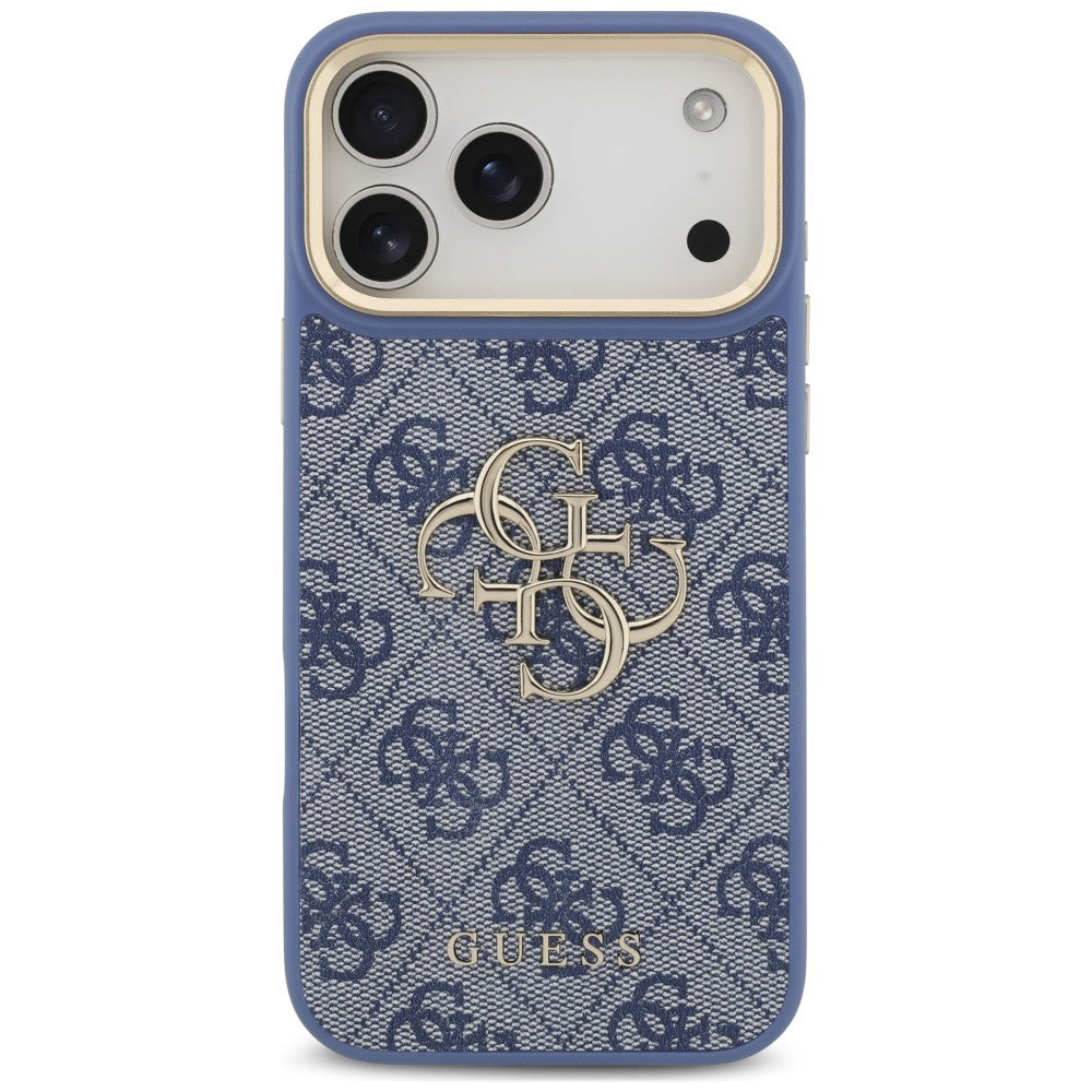 Puzdro pre Apple iPhone 18 Pro Max / 17 Pro Max, Guess, Big 4G Classic Logo & Big Strap Metal Buttons, modré