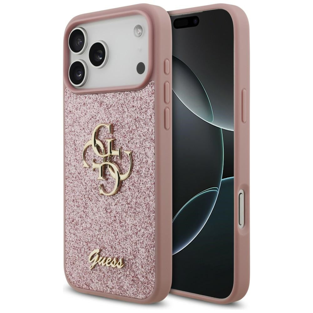 Puzdro pre Apple iPhone 18 Pro Max / 17 Pro Max, Guess, Fixed Glitter Big 4G, Ružové