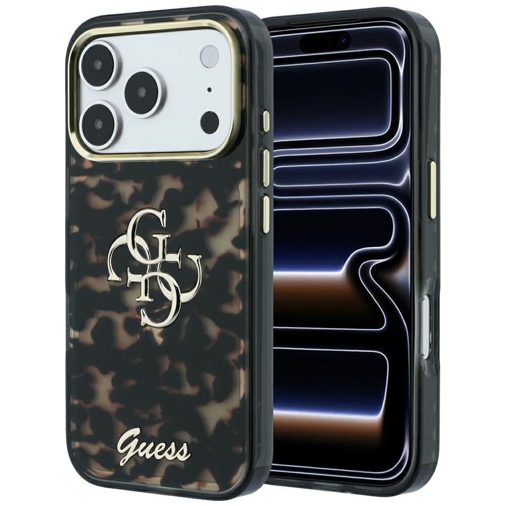Puzdro pre Apple iPhone 18 Pro Max / 17 Pro Max, Guess, IML 4G Metal Script, Hnedé
