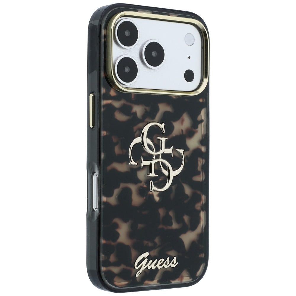 Puzdro pre Apple iPhone 18 Pro Max / 17 Pro Max, Guess, IML 4G Metal Script, Hnedé