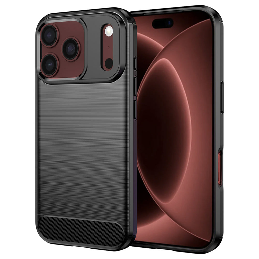 Puzdro pre Apple iPhone 18 Pro Max / 17 Pro Max, Techsuit, Karbón, Čierne