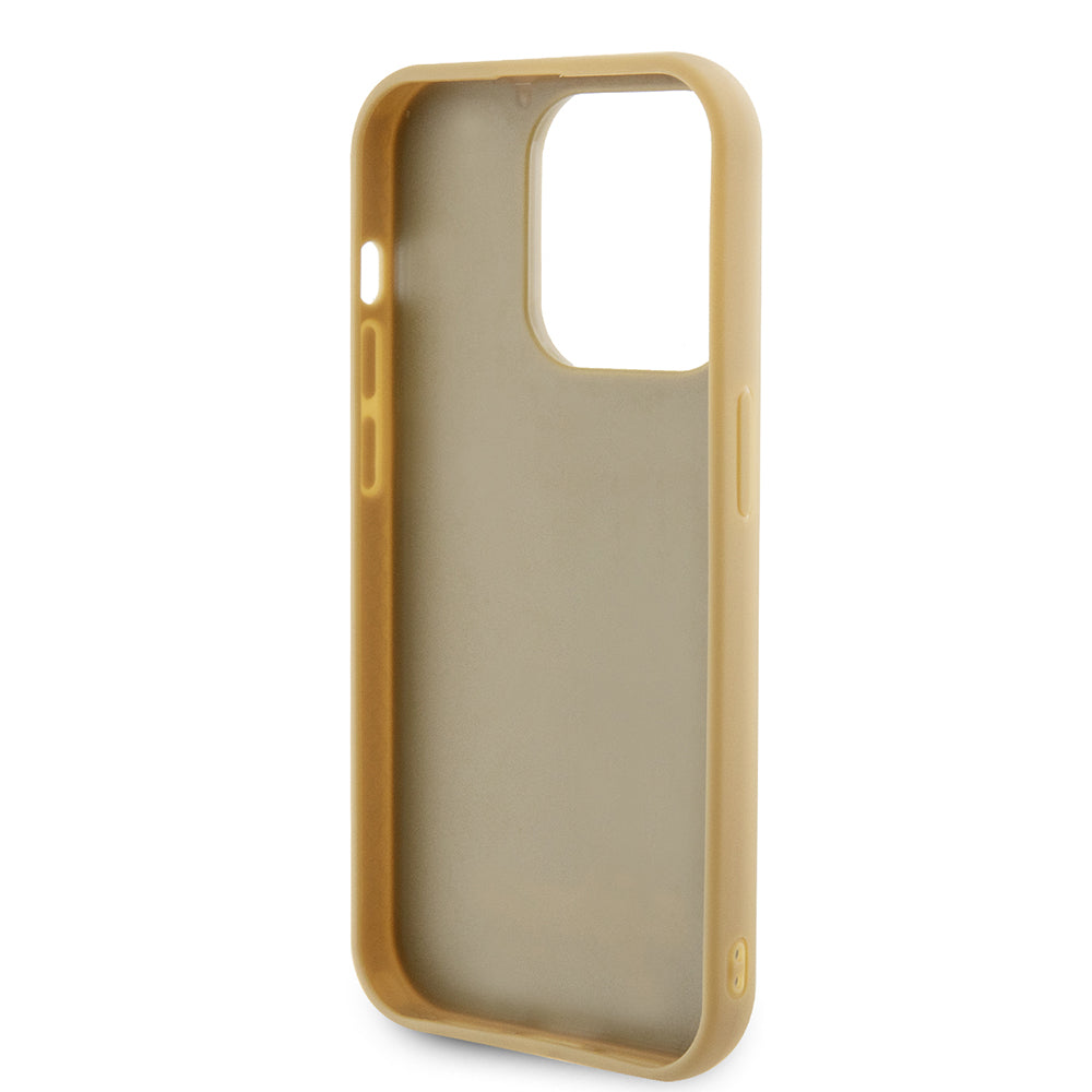 Puzdro pre Apple iPhone 15 Pro, Guess, PU Square Mirror Script Logo, Zlaté GUHCP15LPMSDGSD