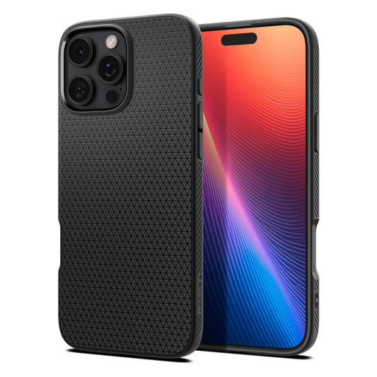 Puzdro pre Apple iPhone 16 Pro, Spigen, Liquid Air Matte, čierne ACS08117
