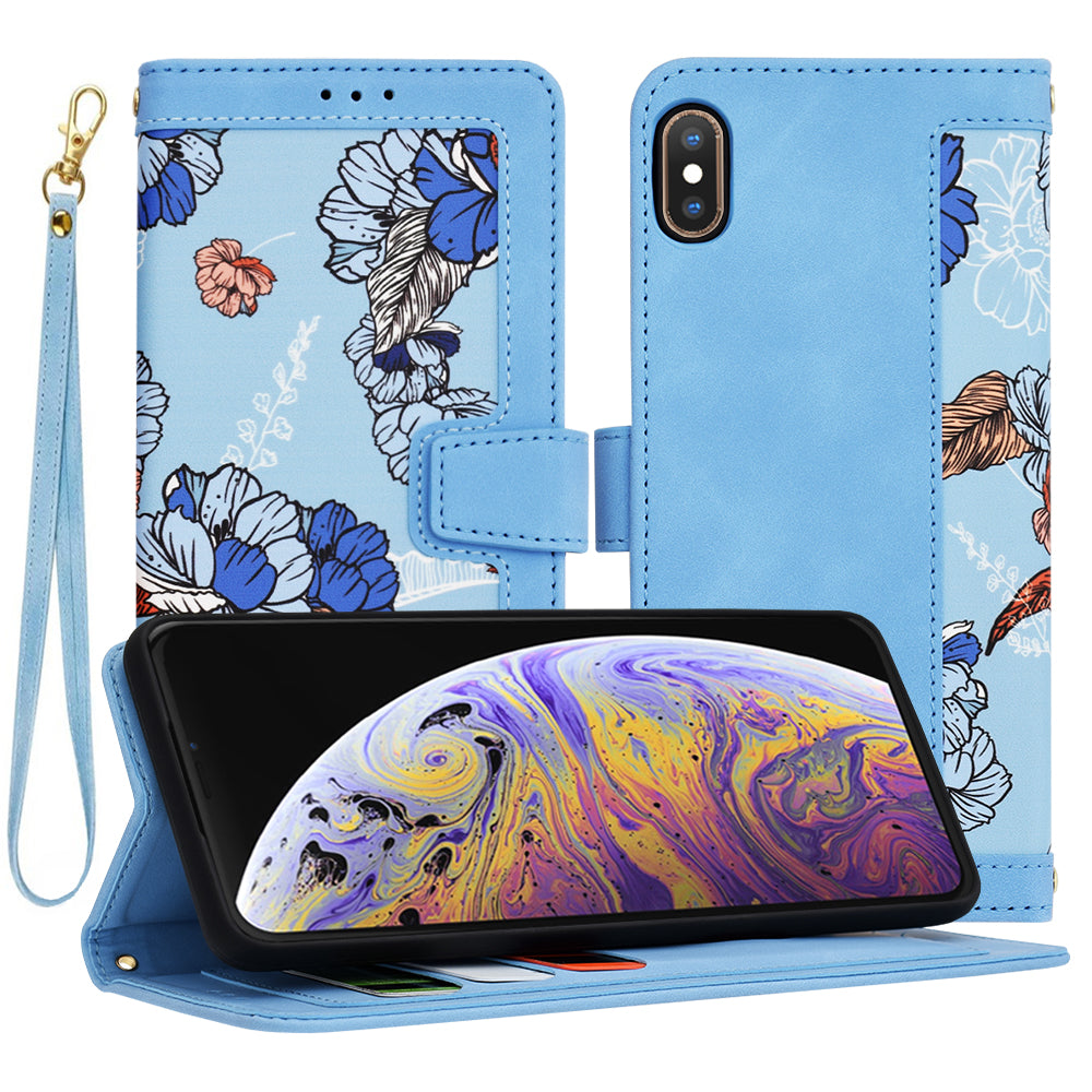 Puzdro pre Apple iPhone XS Max, Techsuit, FlipCraft, Modré