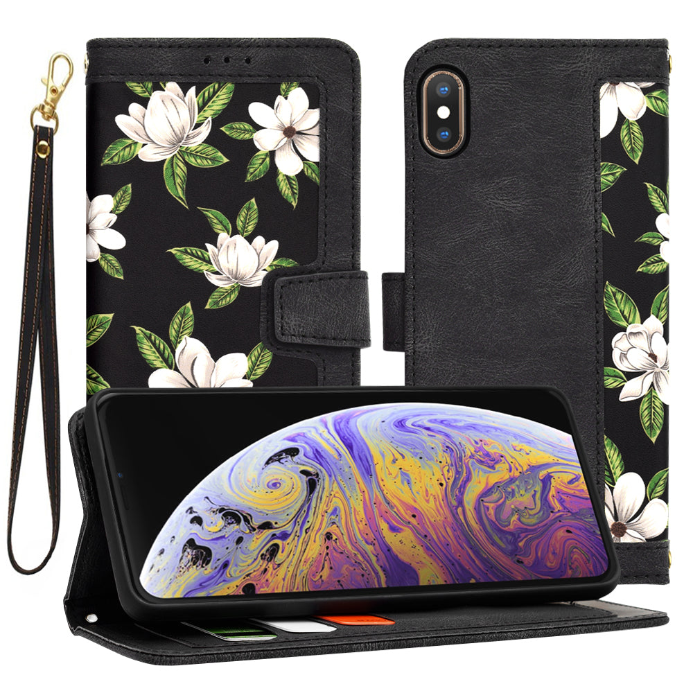 Puzdro pre Apple iPhone XS Max, Techsuit, FlipCraft, Čierne