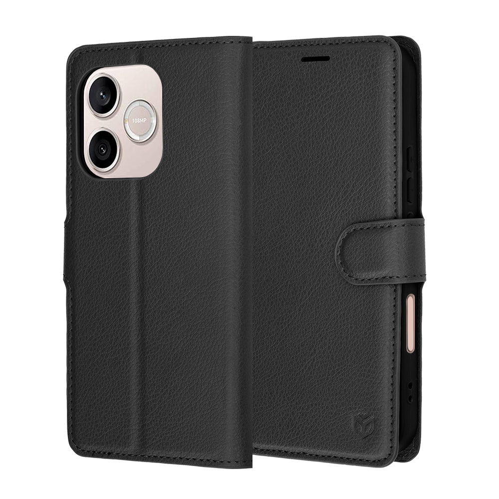 Puzdro pre Honor 600 Lite, Techsuit, Leather Folio, Čierne