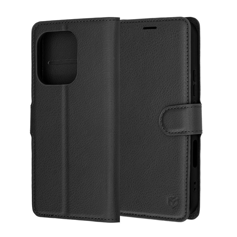 Puzdro pre Honor 600 Lite, Techsuit, Leather Folio, Čierne