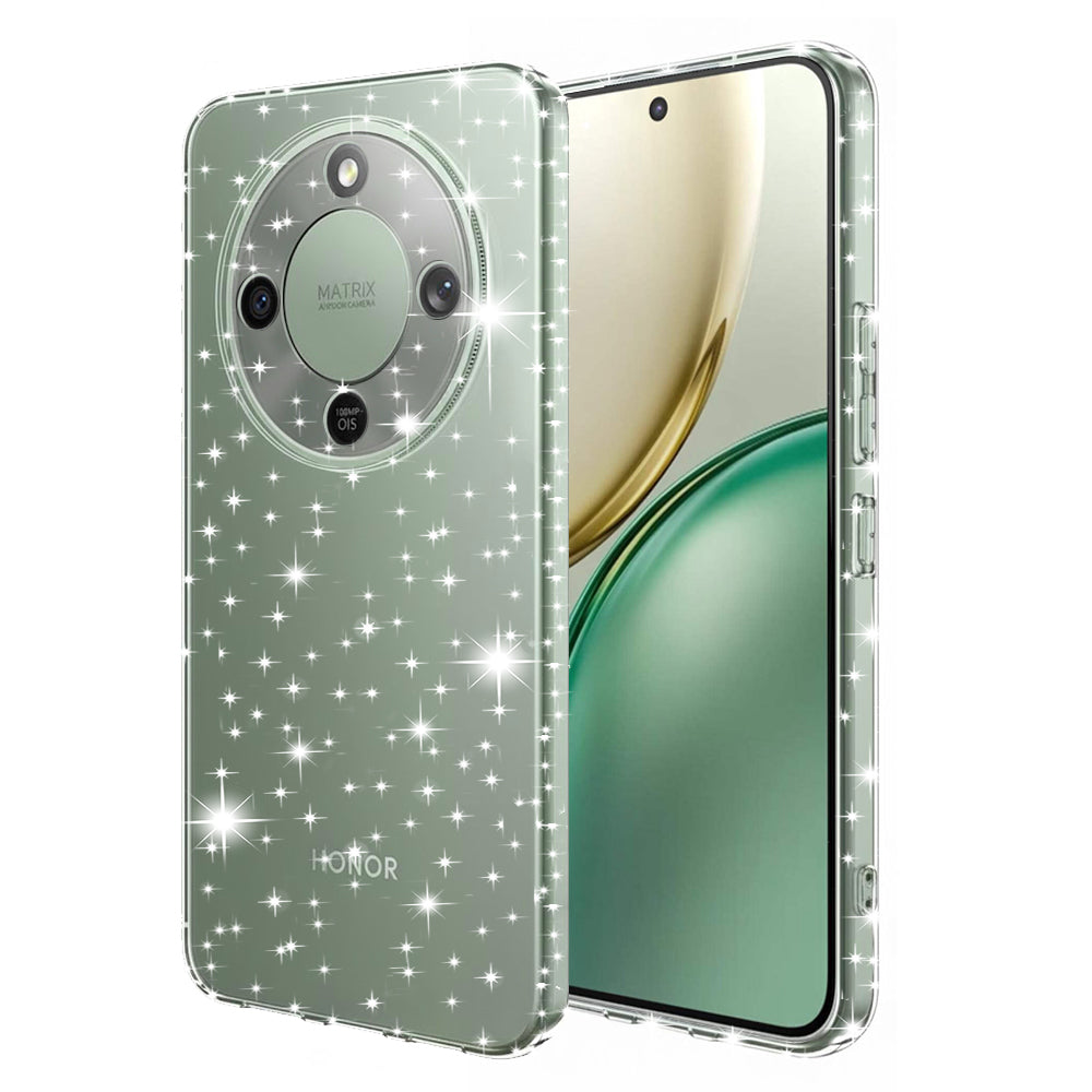 Puzdro pre Honor Magic8 Lite, Techsuit, SparkleSkin, Transparentné