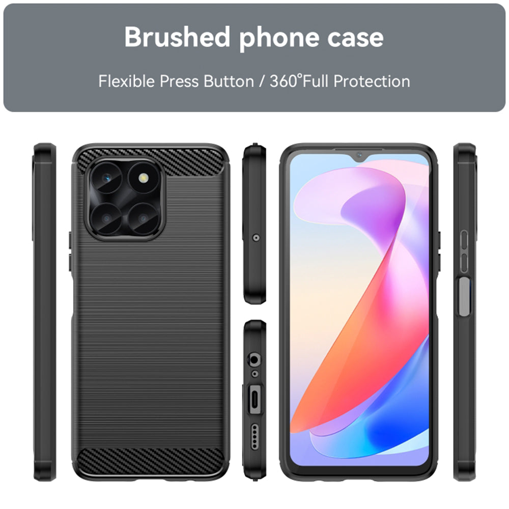 Puzdro pre Honor X6a, Techsuit, Karbón, Čierne