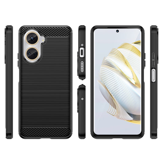 Obal na Huawei nova 10 SE, Techsuit, Carbon, Čierny