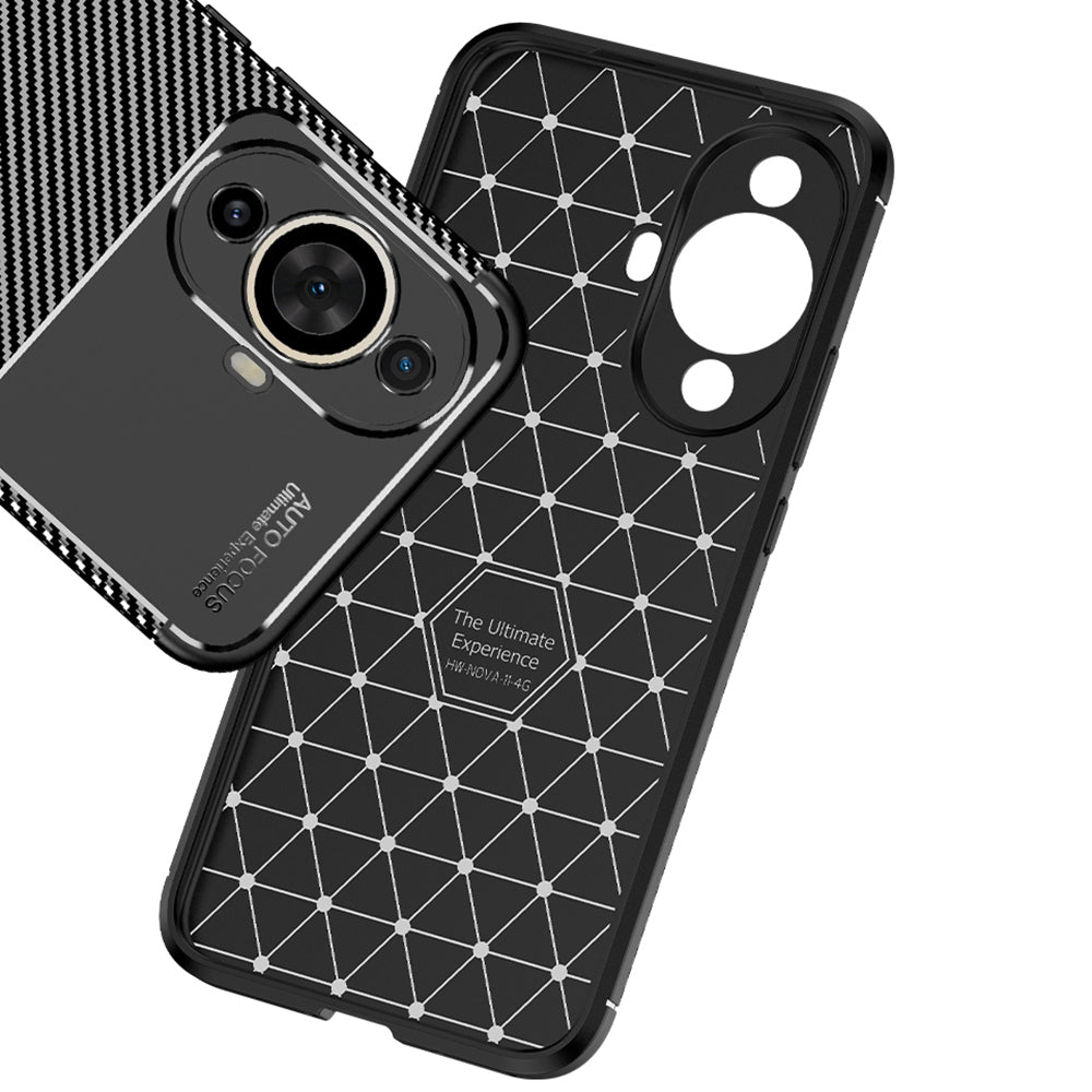 Puzdro pre Huawei nova 12s / nova 11, Techsuit, CarbonFiber, Čierna