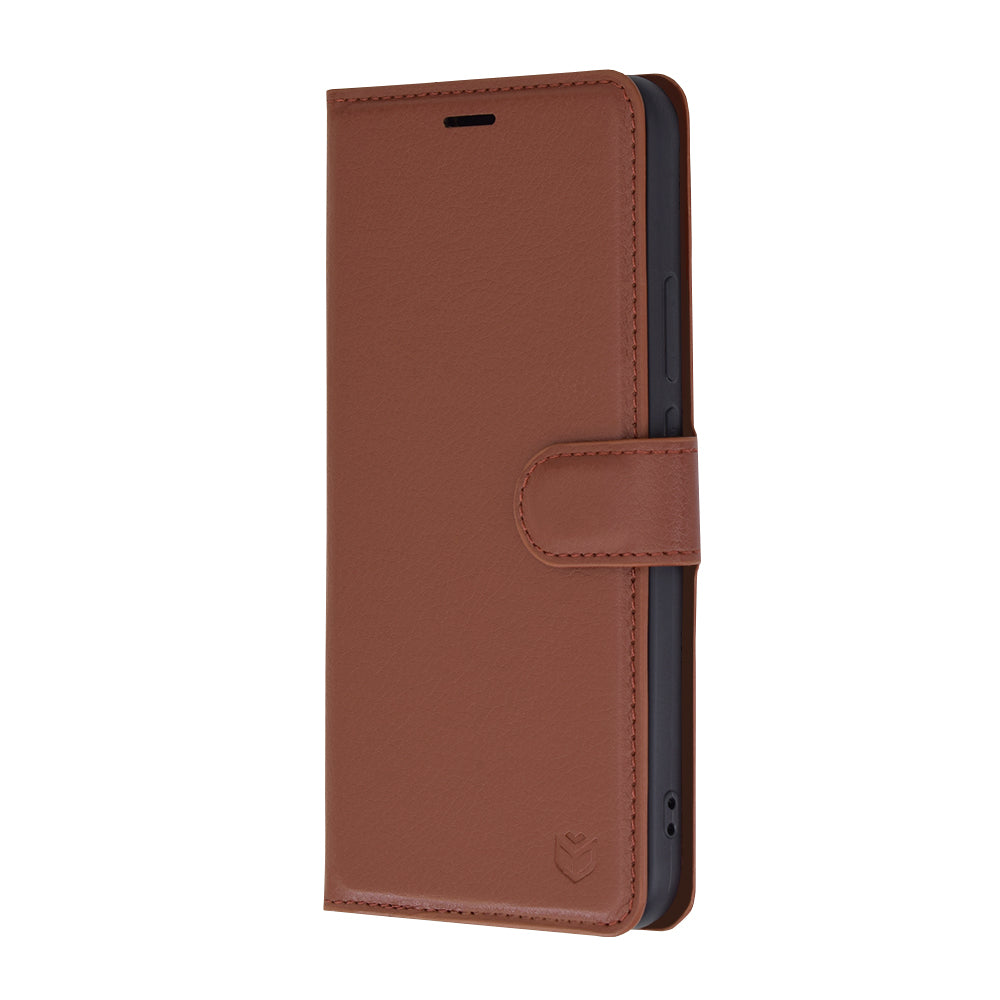 Puzdro na Huawei nova 12s / nova 11, Techsuit, kožené folio, hnedé