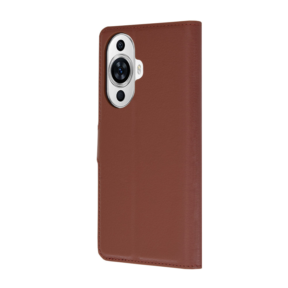 Puzdro na Huawei nova 12s / nova 11, Techsuit, kožené folio, hnedé