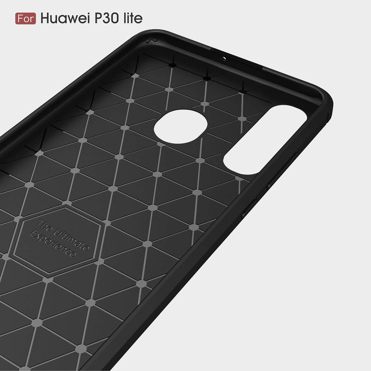 Obal na Huawei P30 lite New Edition / P30 lite, Techsuit, Karbón, Čierny