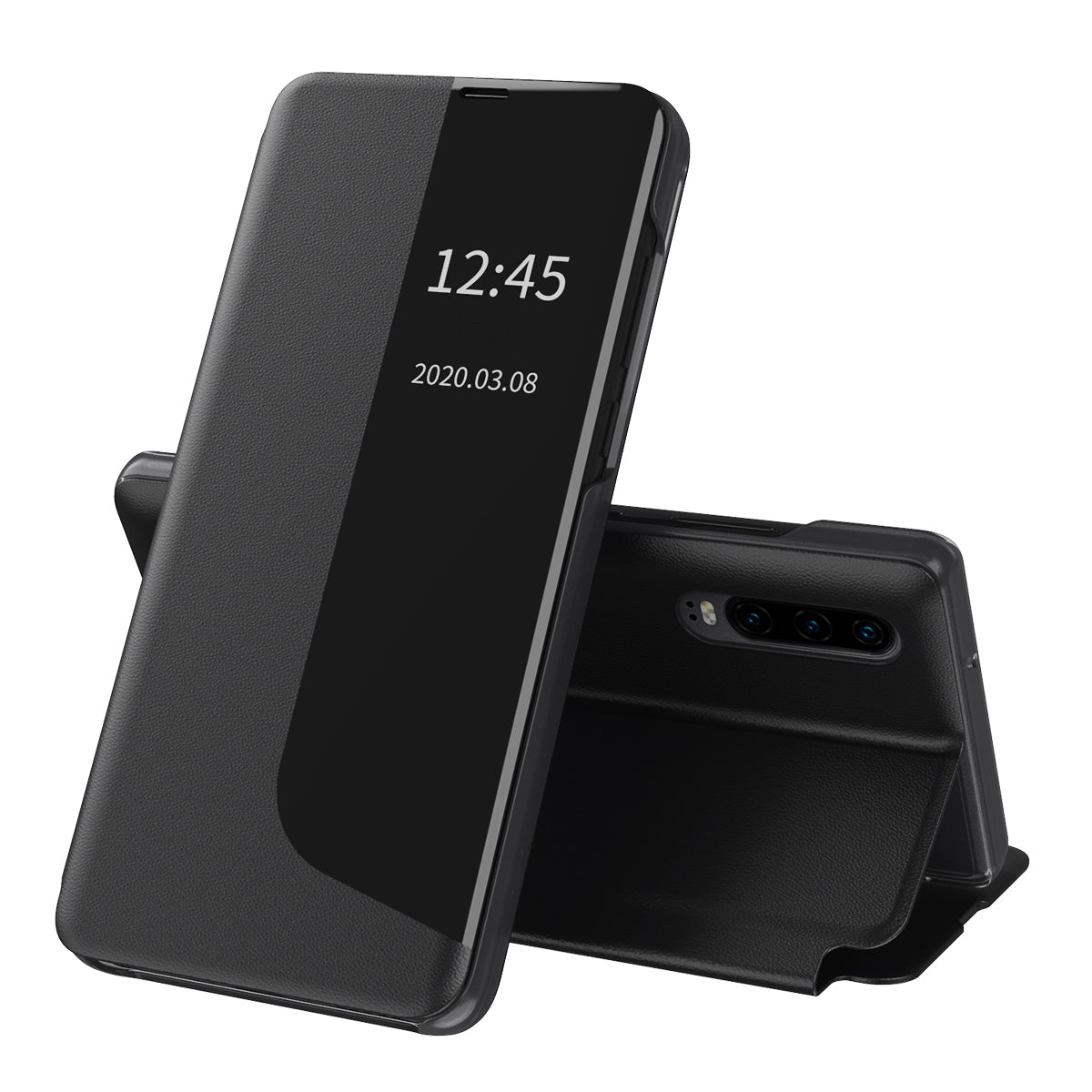 Puzdro pre Huawei P30, Techsuit, eFold, Čierne