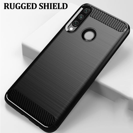 Obal na Huawei Y6p, Techsuit, Karbón, Čierny
