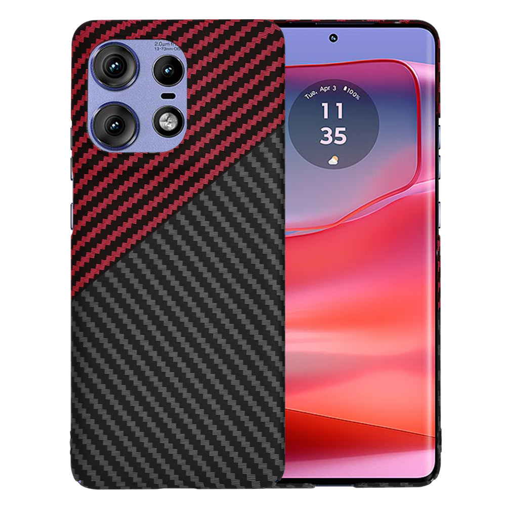 Puzdro pre Motorola Edge 50 Pro, Techsuit, Carbonite FiberShell, Čierno-červené