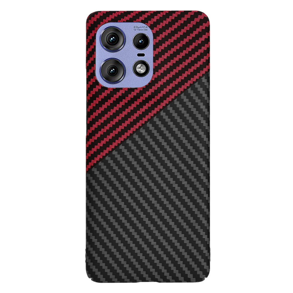 Puzdro pre Motorola Edge 50 Pro, Techsuit, Carbonite FiberShell, Čierno-červené