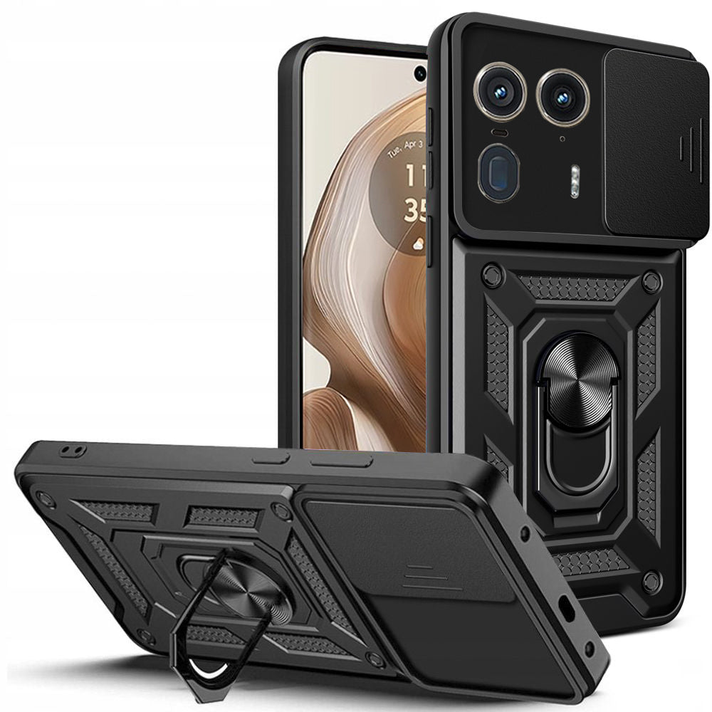 Puzdro pre Motorola Edge 50 Ultra, Techsuit, CamShield, Čierne