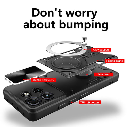 Puzdro pre Motorola Edge 60 Neo / Edge 50 Neo, Techsuit, CamGuard Pro, Čierne