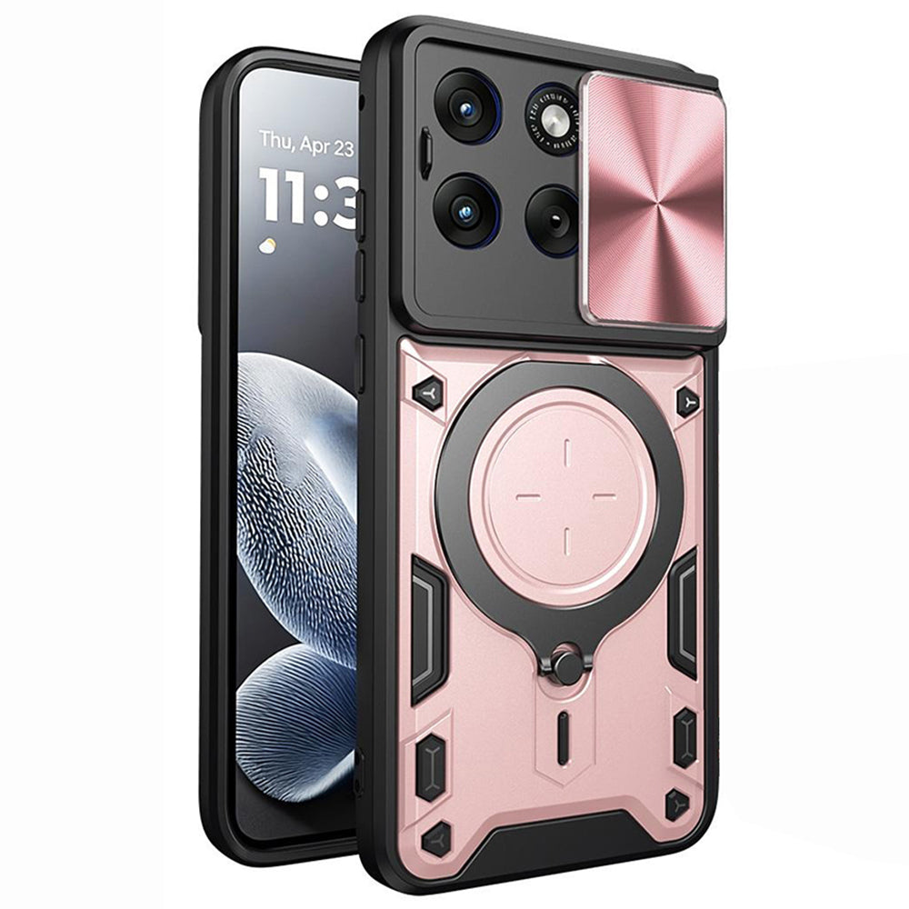 Puzdro pre Motorola Edge 70 Fusion, Techsuit, CamGuard Pro, Ružovo zlaté