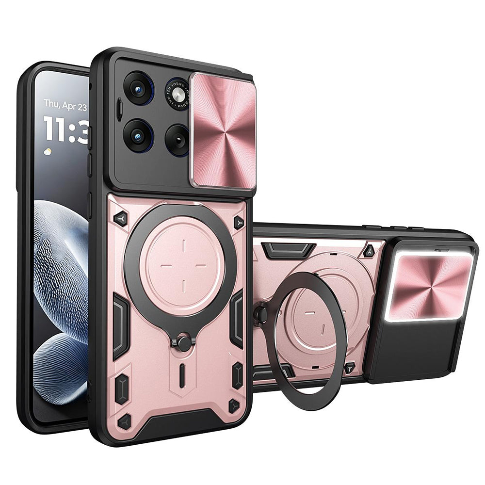 Puzdro pre Motorola Edge 70 Fusion, Techsuit, CamGuard Pro, Ružovo zlaté